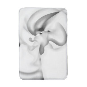 Tapis De Bain Frozen : gris Abstrait, blanc et noir