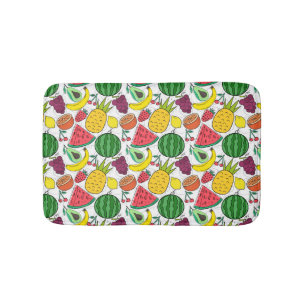 Tapis De Bain Fruit motif transparent   motif de surface de frui