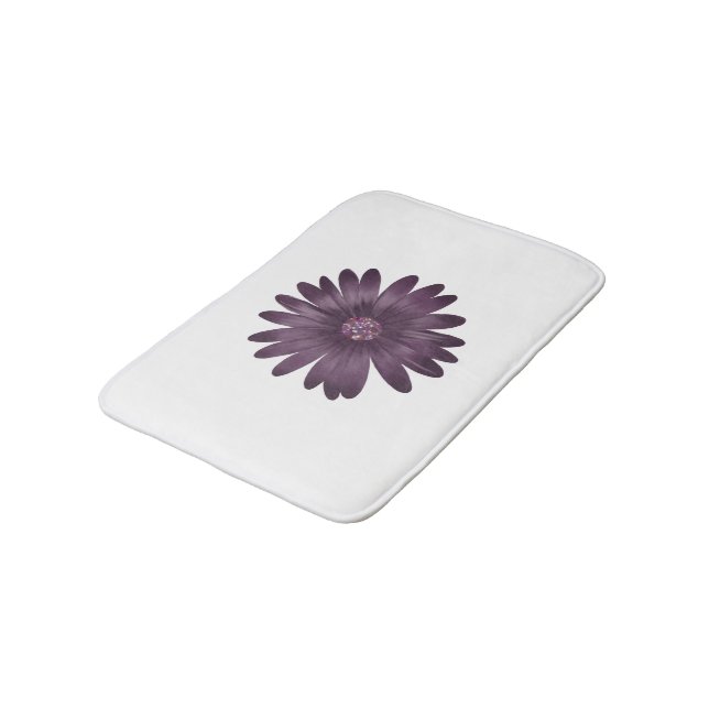 Tapis De Bain Fun marguerite violet avec centre de parties scint (Angle)