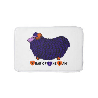 Tapis De Bain Funky Violet Ram chinois Année Zodiac Bain Mat