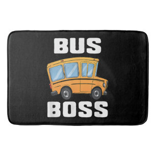 Tapis De Bain Funny Bus Boss School Bus Driver