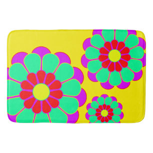 Tapis De Bain Funny Flower Power Bloom I + votre backgr. & idée