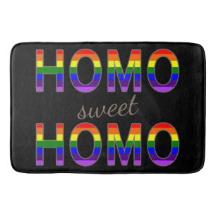 Tapis De Bain Funny Gay Homo Doux Homo Arc-en-ciel Couleurs