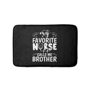 Tapis De Bain Funny Nurse Brother Mon Infirmière Favorite M'Appe