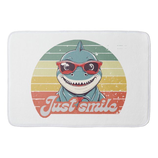 Tapis De Bain Funny requin invitation vous sourire (Devant)