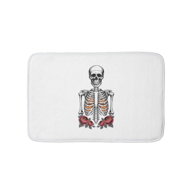 Tapis De Bain Funny Skeleton Citrouille Fall (Devant)