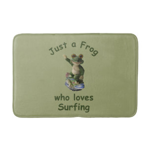 Tapis De Bain Funny surf Kawai grenouille