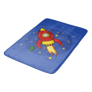 Tapis De Bain Fuseau rouge à fusées