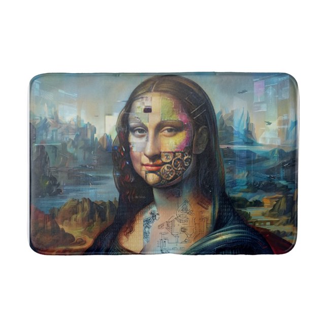 Tapis De Bain Futuristic Mona Lisa Bath Mat (Devant)