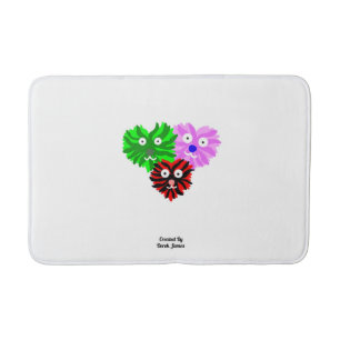 Tapis De Bain Fuzzies cardiaques Mat de bain moyen