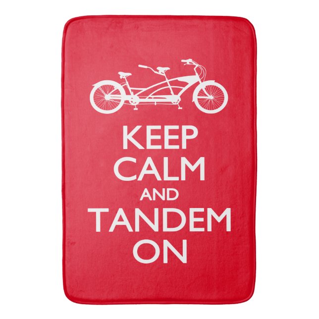 Tapis De Bain Gardez le calme et le tandem dessus (devant Vertical)