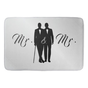 Tapis De Bain Gay Mariage Groom Silver Bath Mat