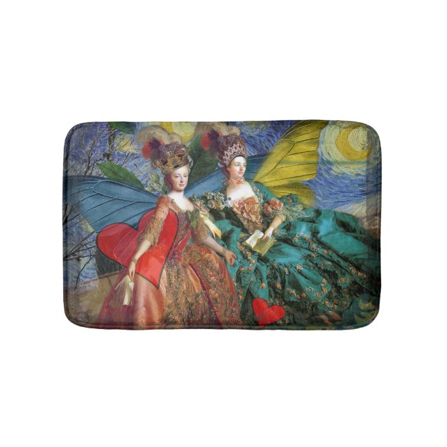 Tapis De Bain Gemini gothique classique femme papillon Whimsical (Devant)