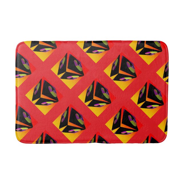 Tapis De Bain Géo Cube Répéter (Devant)