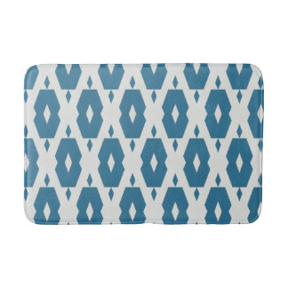 Tapis De Bain Géométrique Indigo Diamant Mat Moyen