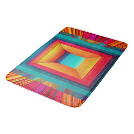 Tapis de bain géométrique néon infini 3D