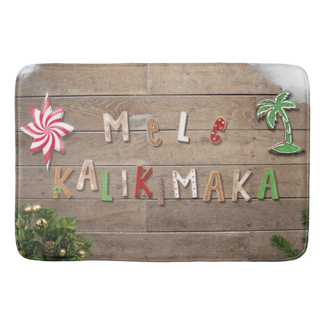 Tapis De Bain Gingerpain de style hawaïen Salutation (Devant)