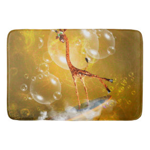 Tapis De Bain Girafe surfante
