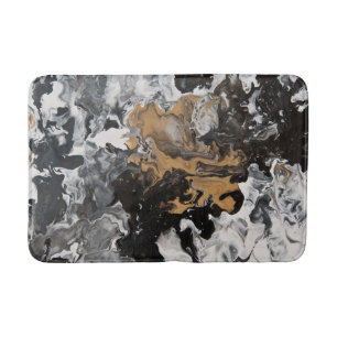 Tapis De Bain Glam acrylique en marbre Abstrait #1 #peinture