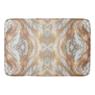 Tapis De Bain Glam Rose Gold Luxueux Marble Butterfly tendance