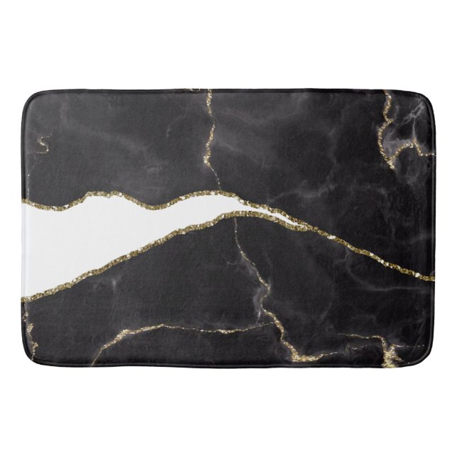 Tapis De Bain Glame d'agrafe en marbre noir (Devant)