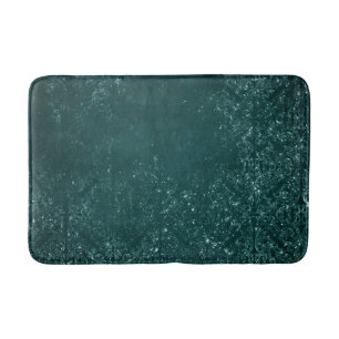 Tapis De Bain Glimmery Turquoise Grunge Riche verre vert foncé