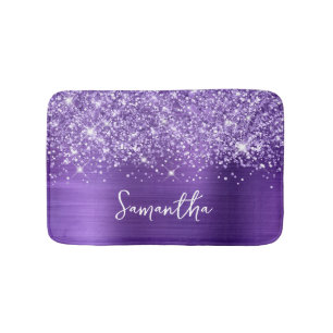 Tapis De Bain Glittery Amethyst Purple Glam Nom