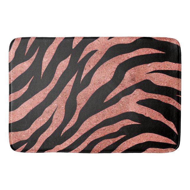 Tapis De Bain Glittery Zebra Stripes Pattern (Devant)