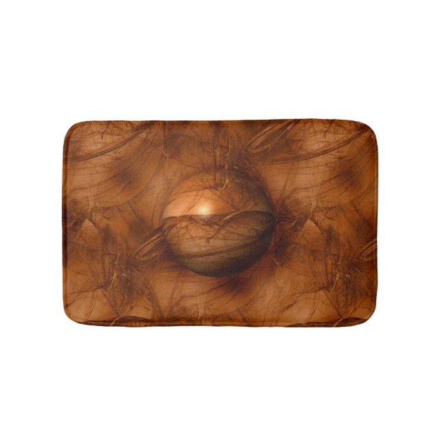 Tapis De Bain Globe Brown abstrait (Devant)