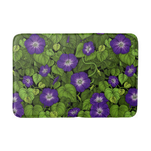 Tapis De Bain Gloire du matin en violet et vert