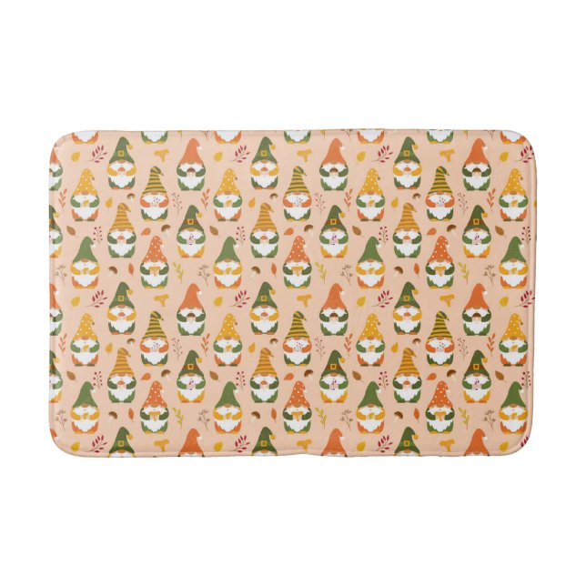 Tapis De Bain Gnomes d'automne dans le Motif forestier (Devant)