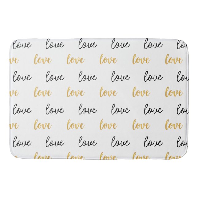 Tapis De Bain Gold Black Love (Devant)