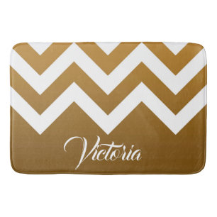 Tapis De Bain Golden Chevrons