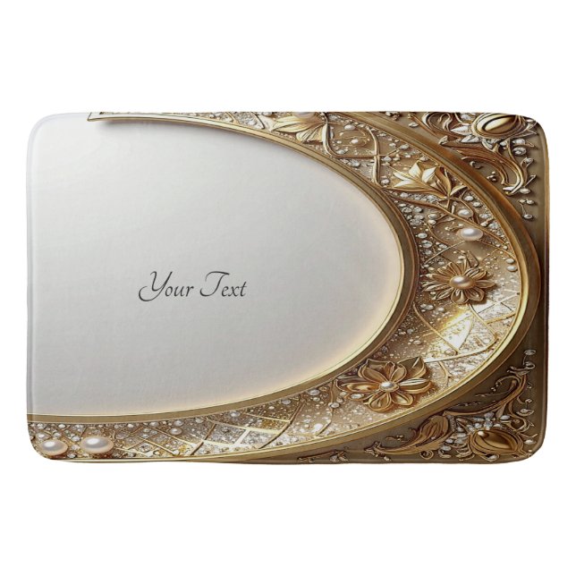Tapis De Bain Golden Ornate Bath Mat (Devant)
