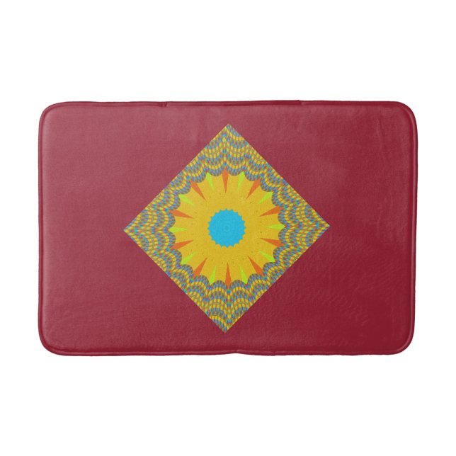 Tapis De Bain Golden Red African Traditionnel Bath Mats (Devant)