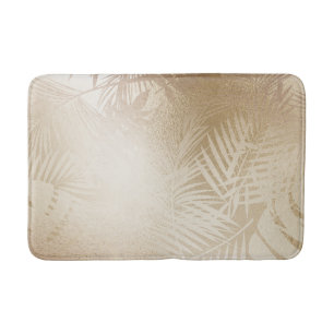 Tapis De Bain Golden Shine Botanique Tropical Palm Tree Feuilles