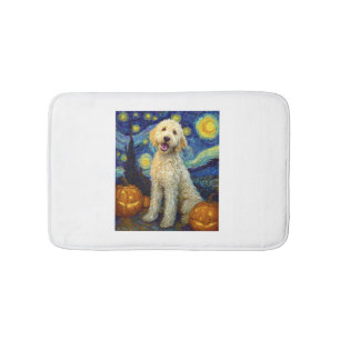 Tapis De Bain Goldendoodle Chien Mignon Halloween Jack O Lantern