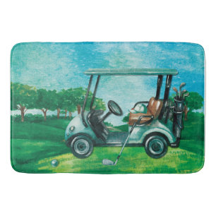 Tapis De Bain Golf Panier Boule Golfer Bain Mat
