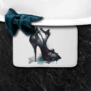 Tapis De Bain Goth Vogue   Brasage Turquoise et talon haute de S