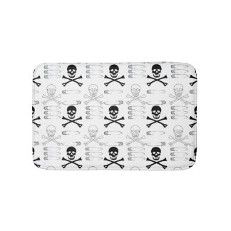 Tapis De Bain Gothique Skuls et Bones Punk Rock