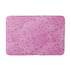 Tapis De Bain gouttelettes d'eau roses chaudes