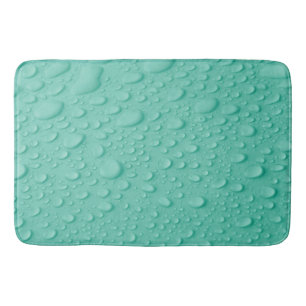 Tapis De Bain Gouttes d'eau sur la couche de surface bleue