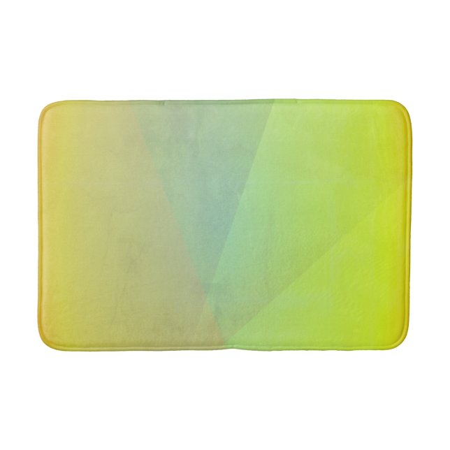 Tapis De Bain Gradation géométrique jaune moderne (Devant)