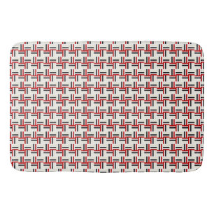 Tapis de bain grand format HAMbyWG - Rouge/Noir/Bl