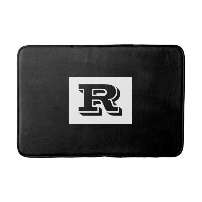 Tapis De Bain Grand Monogramme noir en gras, noir (Devant)