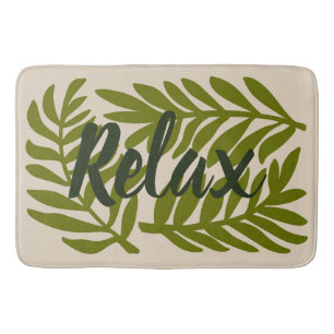 Tapis De Bain Grande feuille verte Nature 'Relax' Citation