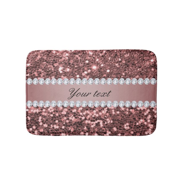 Tapis De Bain Grands parties scintillantes et diamants roses de (Devant)