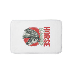 Tapis De Bain Gravure vintage de papa cheval