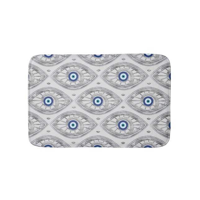 Tapis De Bain Grec Mati Mataki - motif d'oeil mauvais de (Devant)