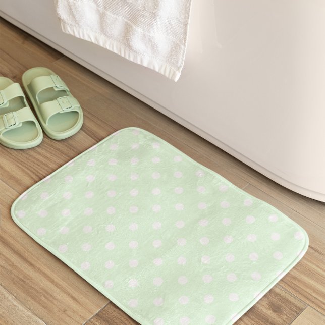 Tapis De Bain Green Polka (Créateur téléchargé)